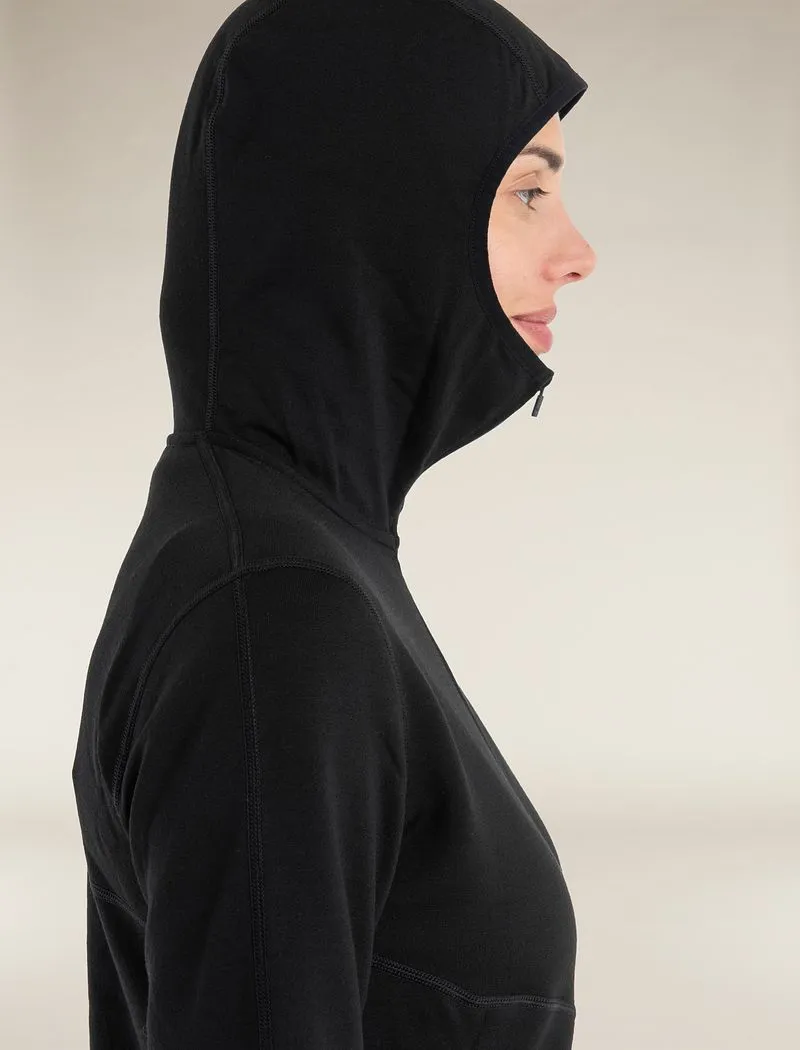 Icebreaker Merino 560 Realfleece™ Elemental Long Sleeve Zip Hoodie - Woman - Black - Size L sold by Icebreaker product image thumbnail 3
