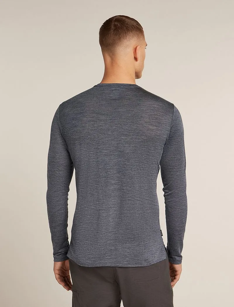 Icebreaker Merino Blend 125 Cool-Lite™ Sphere Long Sleeve T-Shirt - Man - Midnight Navy Hthr - Size XL sold by Icebreaker product image thumbnail 2