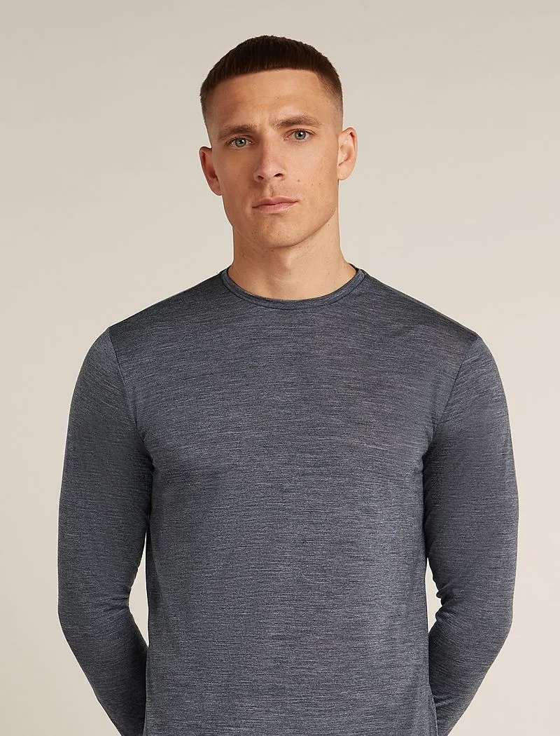 Icebreaker Merino Blend 125 Cool-Lite™ Sphere Long Sleeve T-Shirt - Man - Midnight Navy Hthr - Size XL sold by Icebreaker product image thumbnail 5
