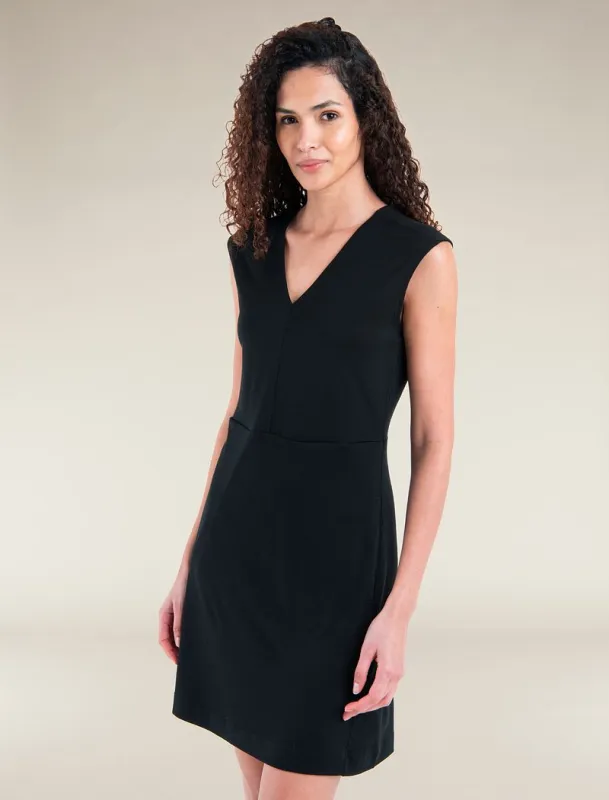 Icebreaker Merino 200 Granary Sleeveless V Neck Dress - Woman - Black - Size S sold by Icebreaker