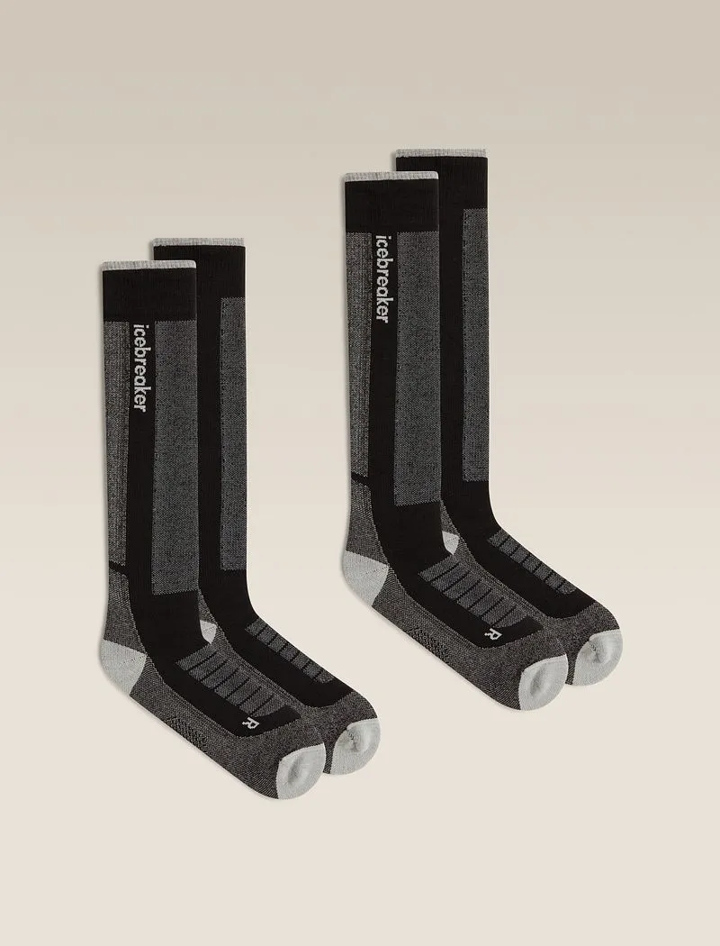 Icebreaker Merino Blend Ski+ Medium Over The Calf 2 Pack Socks - Man - Black/ether - Size XL sold by Icebreaker
