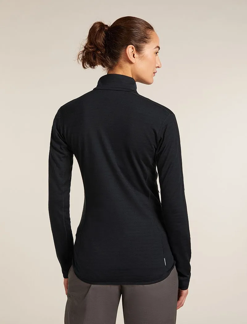 Icebreaker Merino Blend 300 RealFleece™ Descender Long Sleeve Zip Jacket - Woman - Black - Size XL sold by Icebreaker product image thumbnail 2