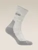 Icebreaker Merino Hike+ Light Crew Socks - Woman - Blizzard Hthr/alloy - Size M sold by Icebreaker
