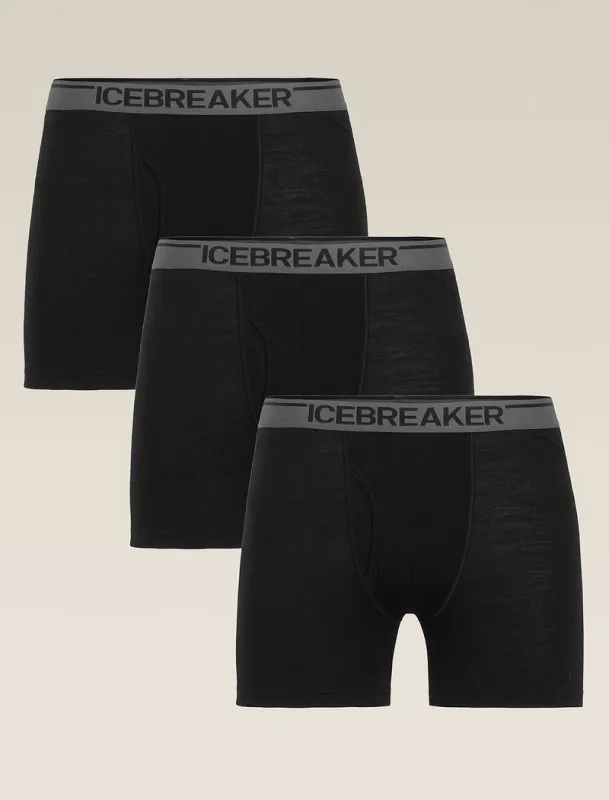 Icebreaker Merino 150 Anatomica Boxers With Fly 3 Pack - Man - Black - Size XL sold by Icebreaker
