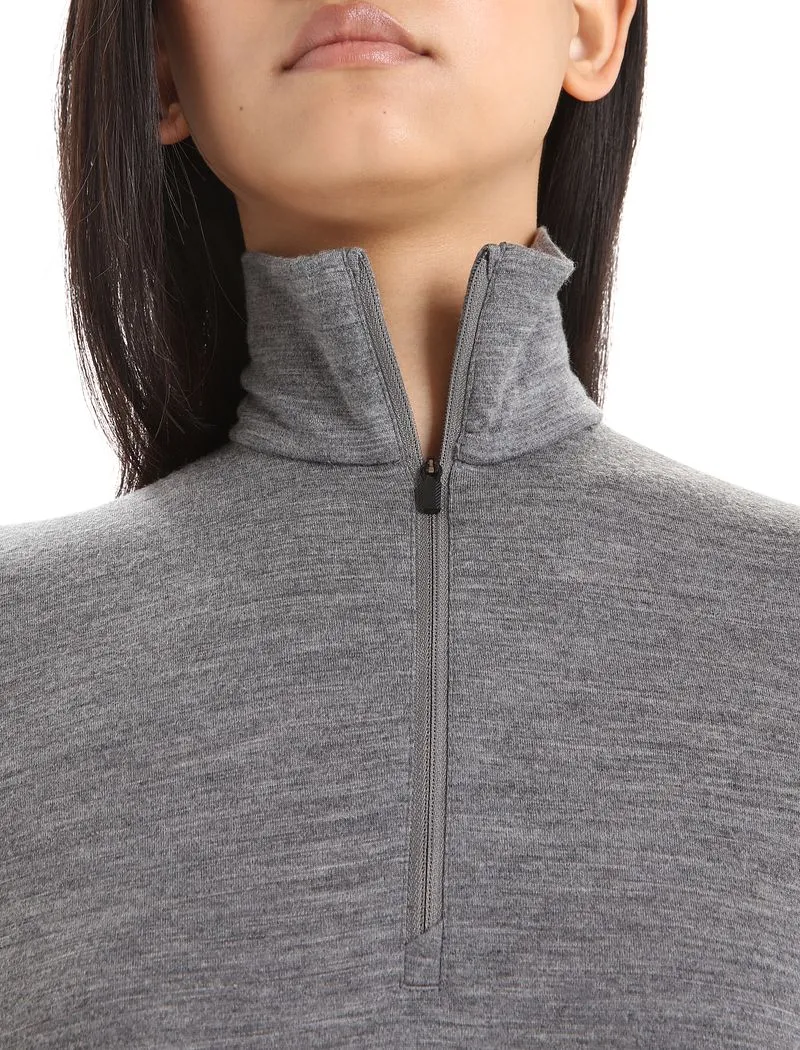 Icebreaker Merino 200 Oasis Long Sleeve Half Zip Thermal Top - Woman - Gritstone Heather - Size S sold by Icebreaker product image thumbnail 5