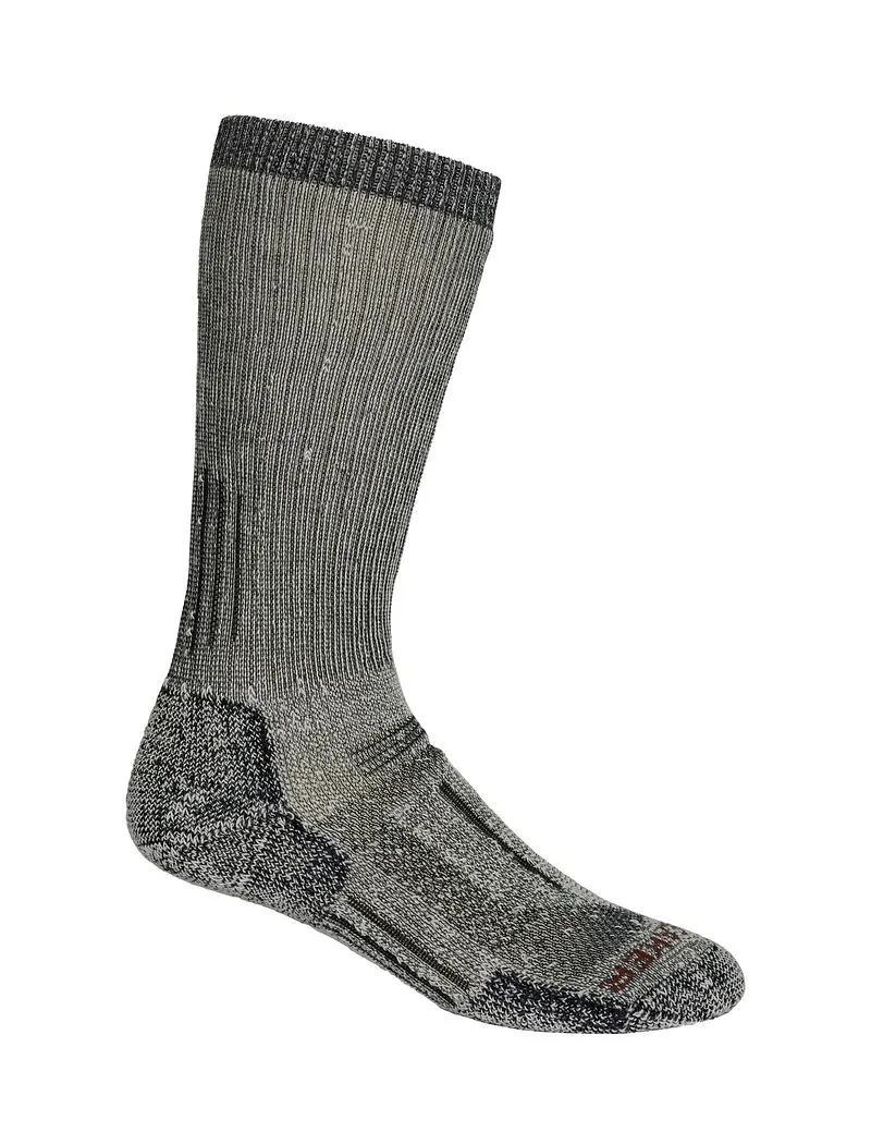 Icebreaker Merino Mountaineer Mid Calf Socks - Man - Jet Heather/espresso - Size XL sold by Icebreaker