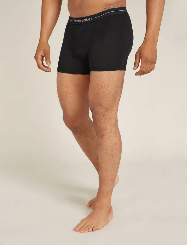 Icebreaker Merino 175 Everyday Thermal Boxers wFly - Man - Black - Size XL sold by Icebreaker