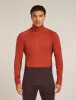 Icebreaker Merino 260 ZoneKnit™ Long Sleeve Half Zip Thermal Top - Man - Java/agate - Size XL sold by Icebreaker