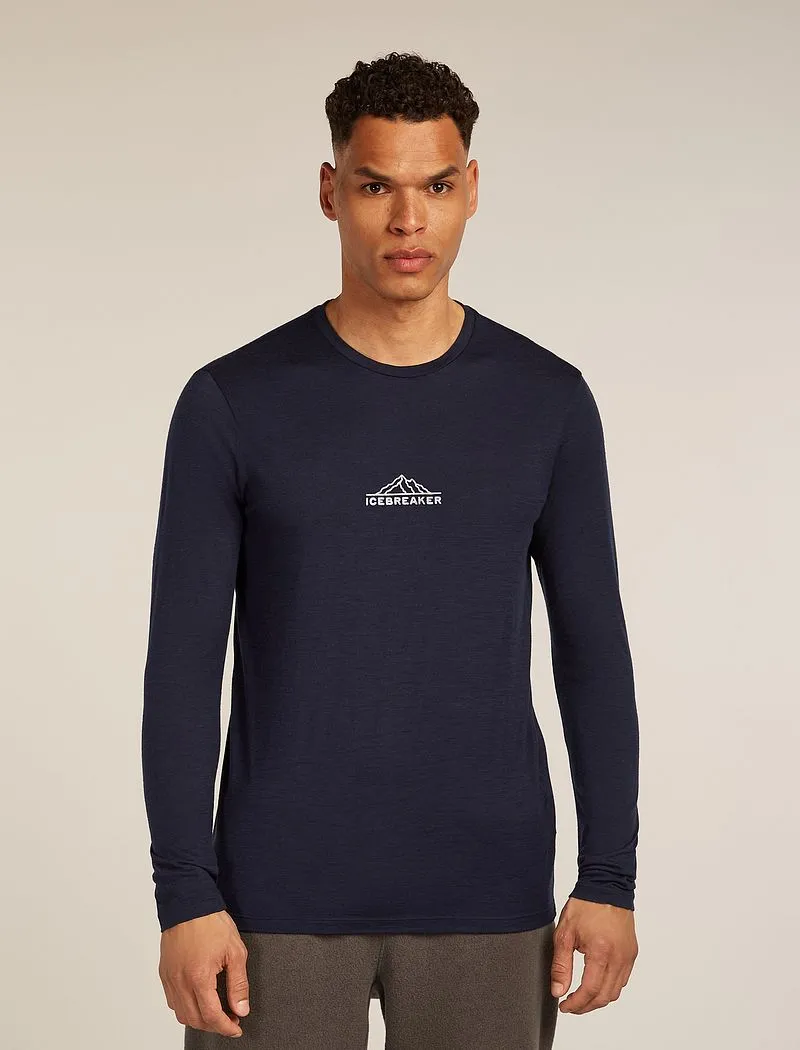 Icebreaker Merino 150 Tech Lite Long Sleeve T-Shirt Road To Cook - Man - Midnight Navy - Size S sold by Icebreaker
