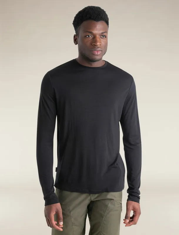 Icebreaker Merino Blend 125 Cool-Lite™ Sphere Long Sleeve T-Shirt - Man - Black - Size S sold by Icebreaker