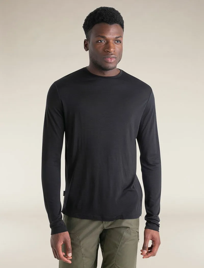 Icebreaker Merino Blend 125 Cool-Lite™ Sphere Long Sleeve T-Shirt - Man - Black - Size S sold by Icebreaker