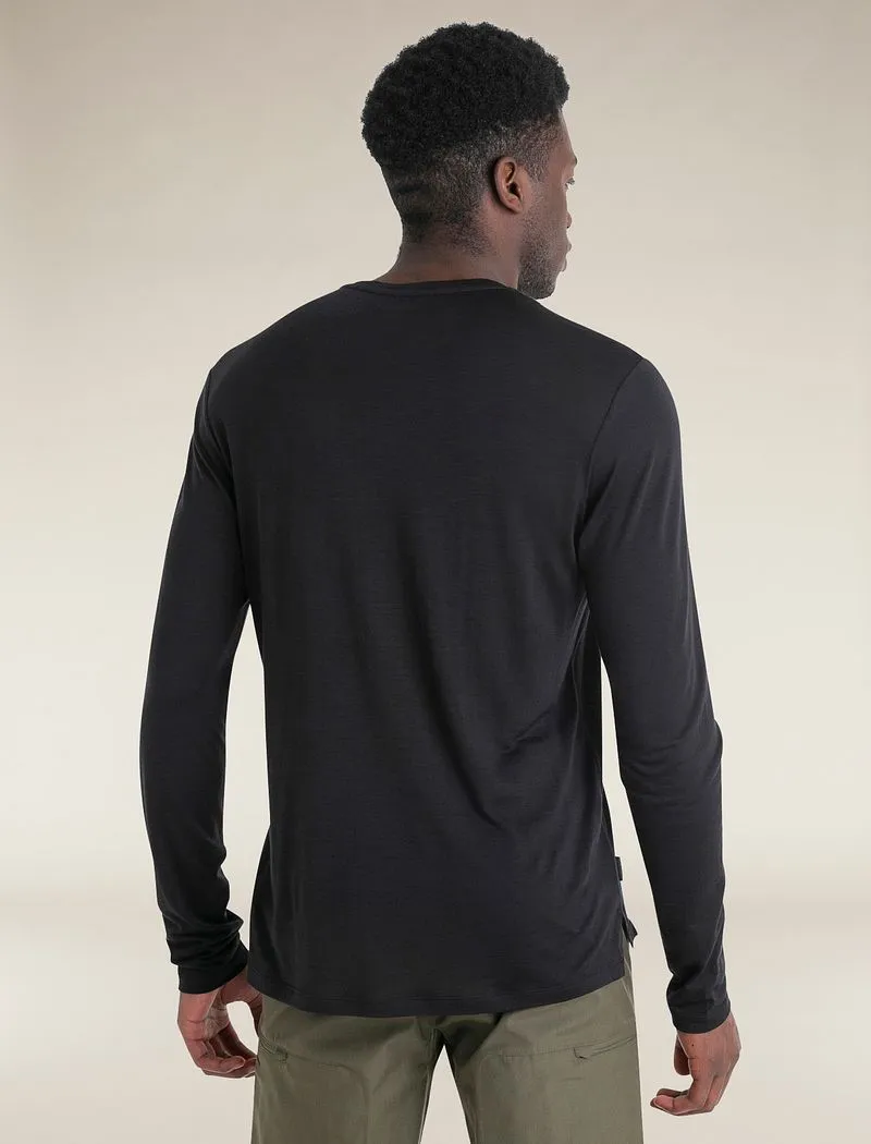 Icebreaker Merino Blend 125 Cool-Lite™ Sphere Long Sleeve T-Shirt - Man - Black - Size S sold by Icebreaker product image thumbnail 2