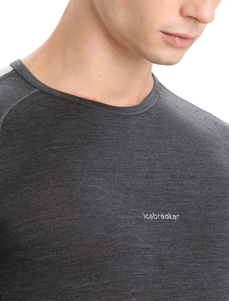 Icebreaker 125 ZoneKnit™ Long Sleeve Crew Thermal Top - Man - Jet Heather/black - Size XL sold by Icebreaker product image thumbnail 4