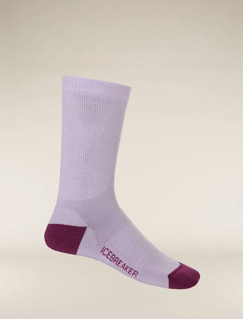 Icebreaker Merino Lifestyle Light Crew Socks - Woman - Purple Gaze/go Berry - Size S sold by Icebreaker