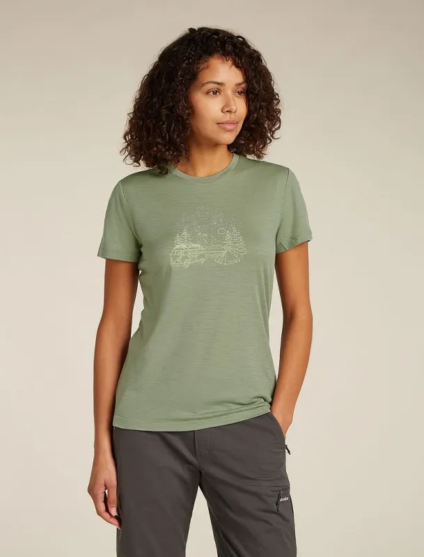 Icebreaker Merino 150 Tech Lite III T-Shirt Van Camp - Woman - Lichen - Size L sold by Icebreaker