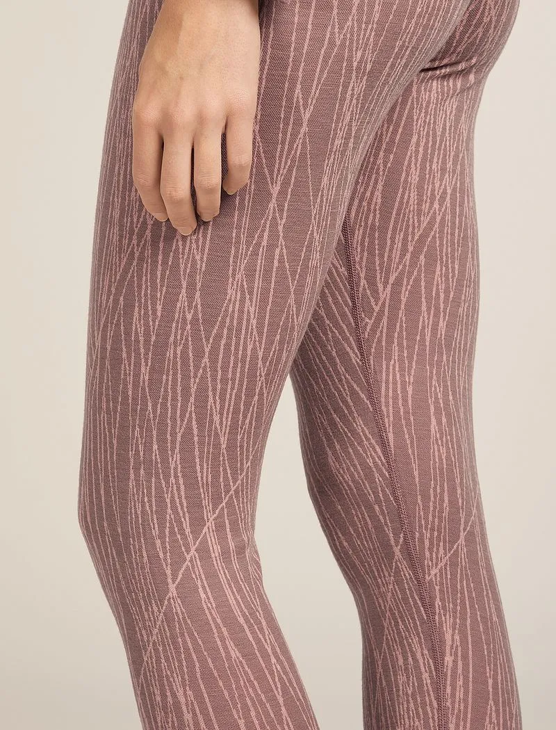 Icebreaker Merino 260 Tech Vertex High Rise Thermal Leggings Delta Lines - Woman - Summit/blush - Size XL sold by Icebreaker product image thumbnail 5