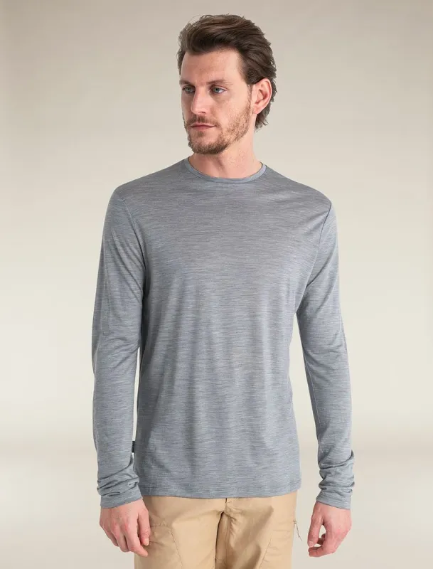 Icebreaker Merino Blend 125 Cool-Lite™ Sphere Long Sleeve T-Shirt - Man - Metro Heather - Size XXL sold by Icebreaker