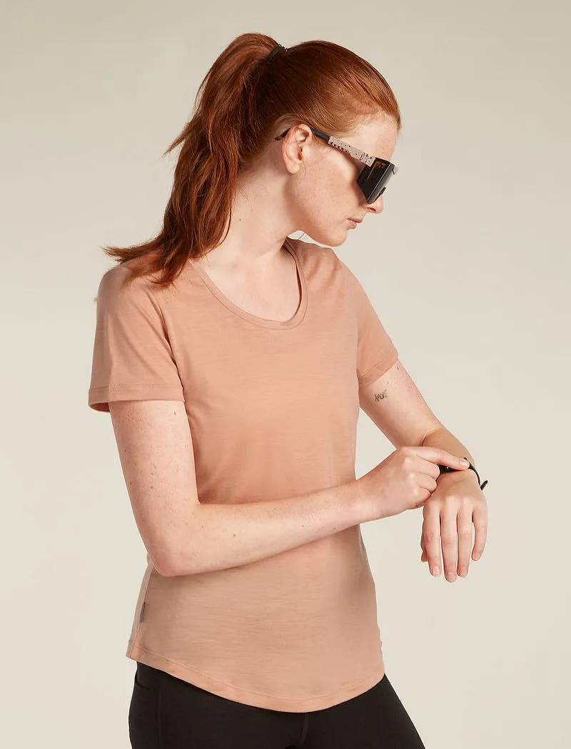 Icebreaker Merino Blend 125 Cool-Lite™ Sphere Short Sleeve Scoop T-Shirt - Woman - Desert Sand - Size XS sold by Icebreaker product image thumbnail 4