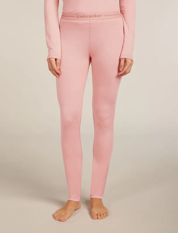 Icebreaker Merino 260 Tech Thermal Leggings - Woman - Blush - Size XXXL sold by Icebreaker