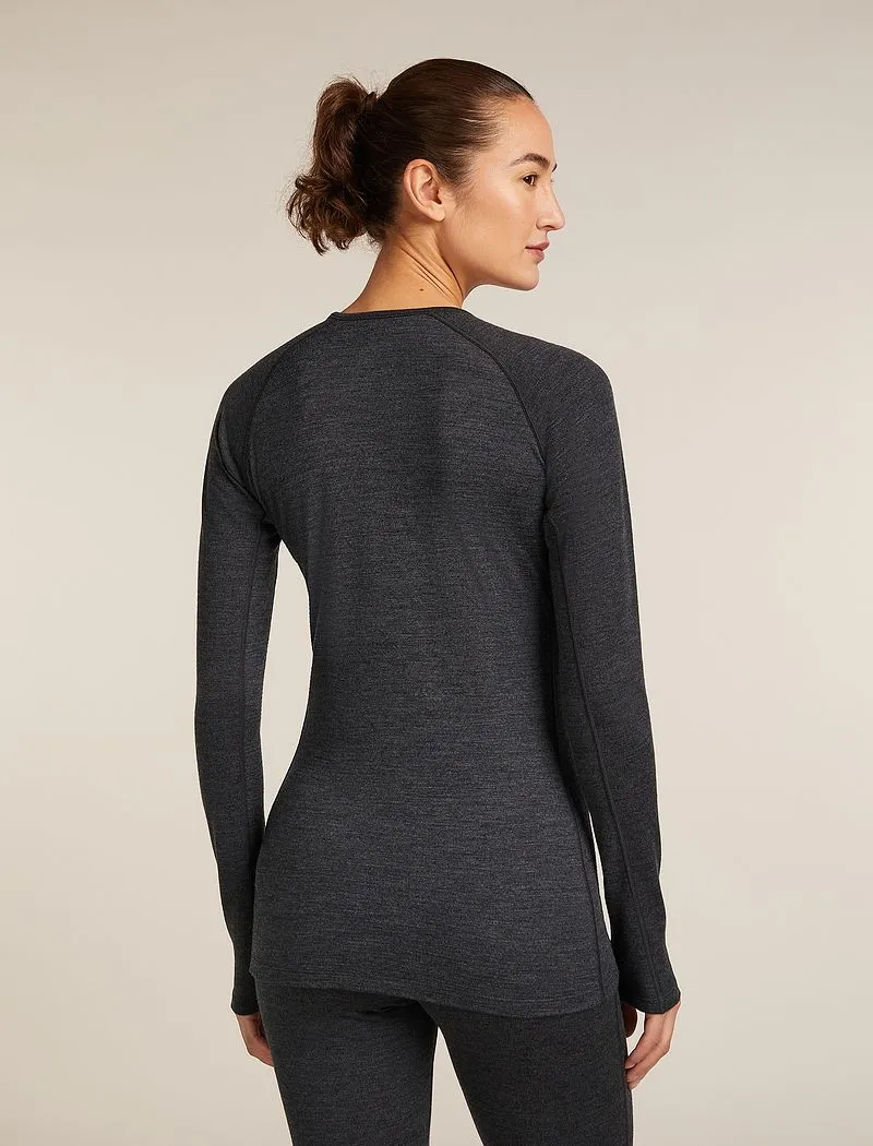 Icebreaker Merino 260 ZoneKnit™ Long Sleeve Crew Thermal Top - Woman - Jet Hthr - Size XL sold by Icebreaker product image thumbnail 2