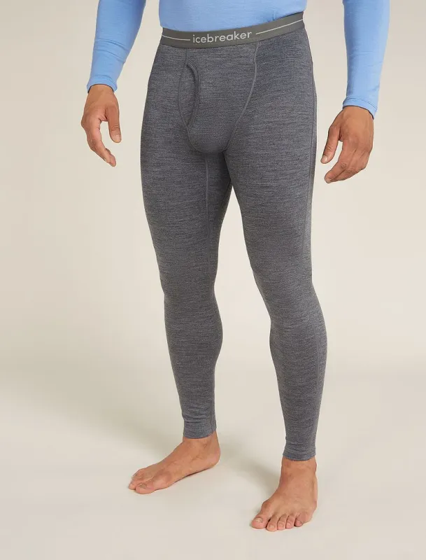 Icebreaker Merino 260 Tech Thermal Leggings wFly - Man - Gritstone Heather - Size S sold by Icebreaker