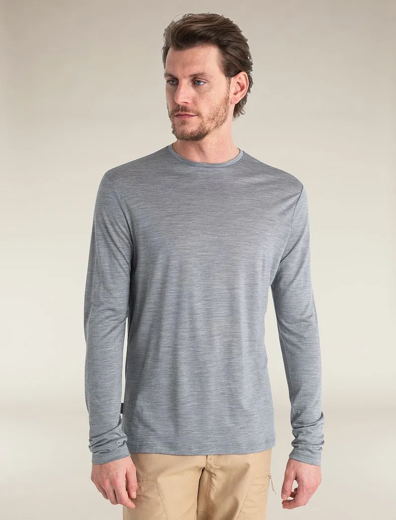 Icebreaker Merino Blend 125 Cool-Lite™ Sphere Long Sleeve T-Shirt - Man - Metro Heather - Size XL sold by Icebreaker