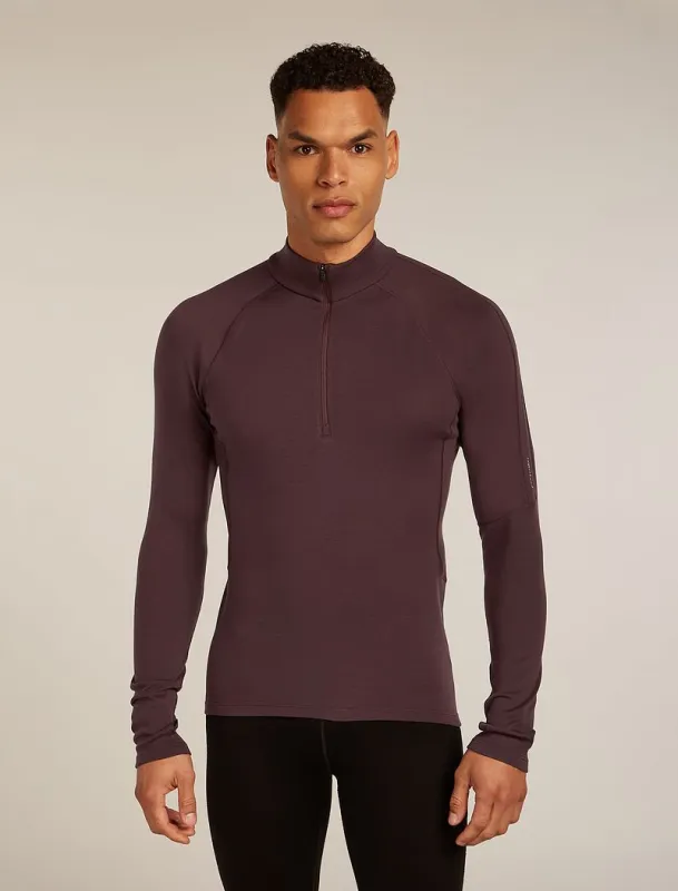 Icebreaker 300 MerinoFine™ Polar Long Sleeve Half Zip Thermal Top - Man - Java - Size XL sold by Icebreaker