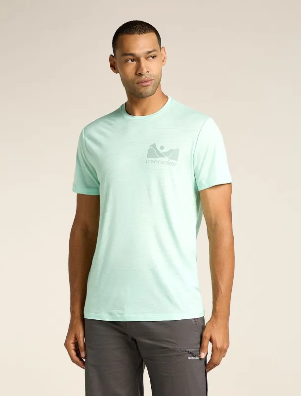 Icebreaker Merino 150 Tech Lite Short Sleeve T-Shirt Southern Shapes - Man - Mint - Size M made by Icebreaker