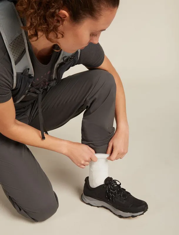 Icebreaker Merino Hike+ Ultralight Crew Socks - Woman - Ecru Hthr/alloy - Size M sold by Icebreaker