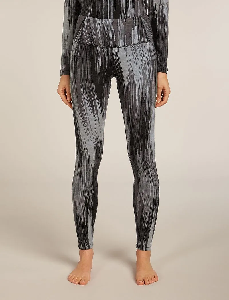 Icebreaker Merino 260 Tech Vertex High Rise Thermal Leggings Peak - Woman - Black/obsidian - Size XS sold by Icebreaker