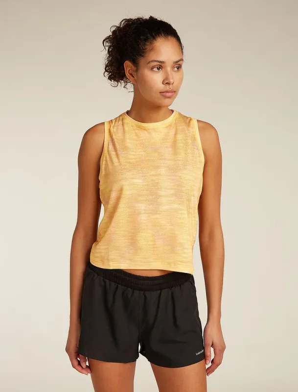 Icebreaker Merino Blend 125 Cool-Lite™ Speed Tank Fusion - Woman - Citrine - Size M sold by Icebreaker