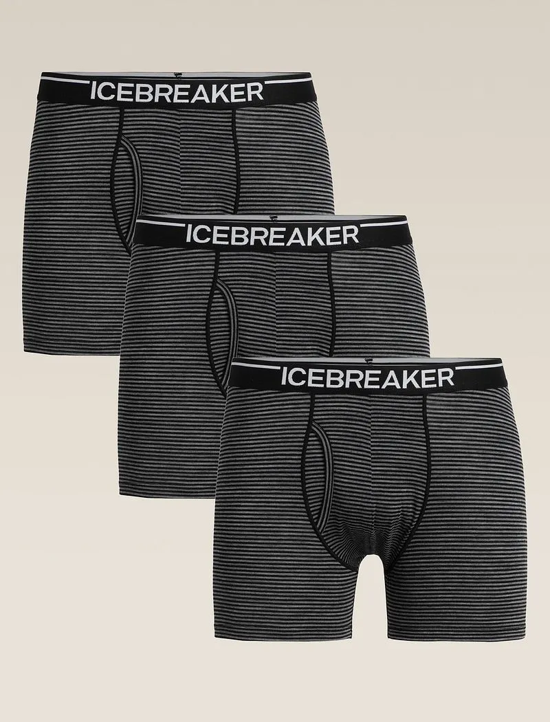 Icebreaker Merino 150 Anatomica Boxers With Fly 3 Pack - Man - Gritstone Heather - Size XL sold by Icebreaker