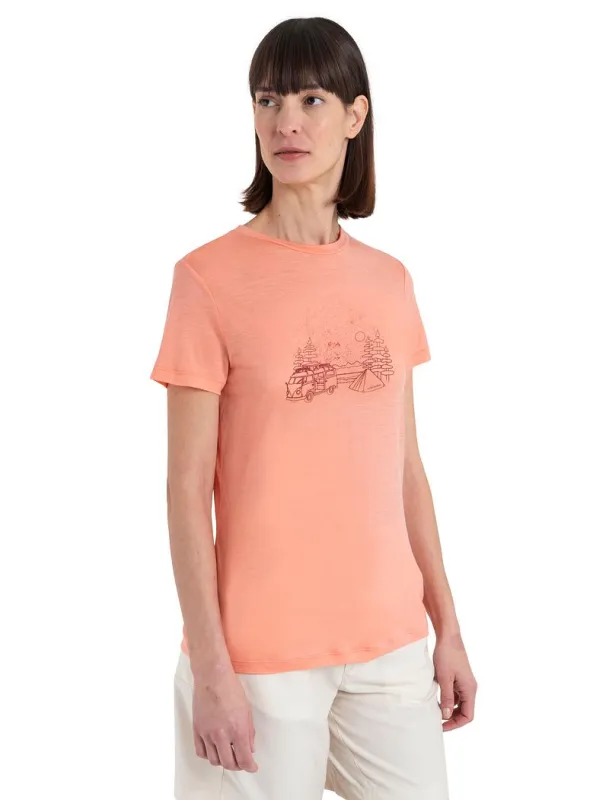Icebreaker Merino 150 Tech Lite III T-Shirt Van Camp - Woman - Glow - Size S sold by Icebreaker