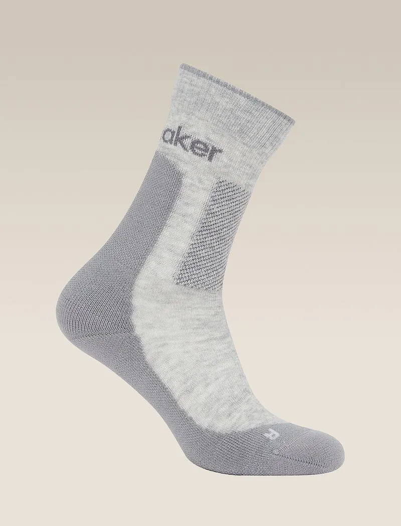 Icebreaker Merino Hike+ Medium Crew Socks - Woman - Blizzard Hthr/alloy - Size L sold by Icebreaker product image thumbnail 2