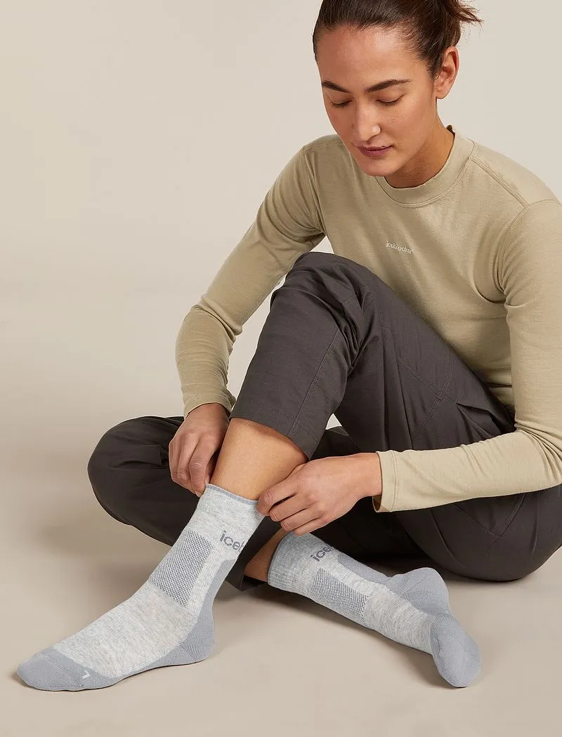 Icebreaker Merino Hike+ Medium Crew Socks - Woman - Blizzard Hthr/alloy - Size L sold by Icebreaker product image thumbnail 3