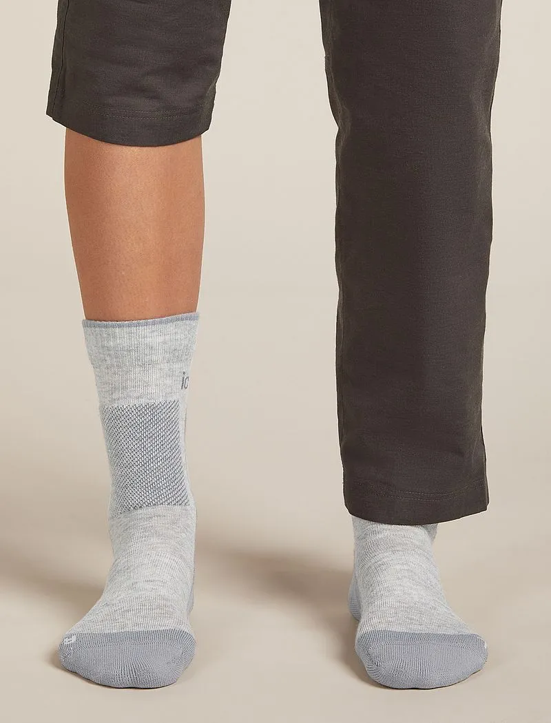 Icebreaker Merino Hike+ Medium Crew Socks - Woman - Blizzard Hthr/alloy - Size L sold by Icebreaker product image thumbnail 4