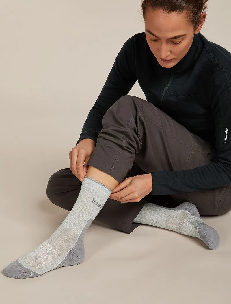 Icebreaker Merino Hike+ Light Crew Socks - Woman - Blizzard Hthr/alloy - Size L sold by Icebreaker product image thumbnail 3