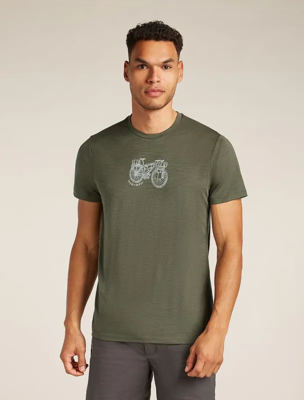Icebreaker Merino 150 Tech Lite Short Sleeve T-Shirt Adventure Ride - Man - Loden - Size M made by Icebreaker