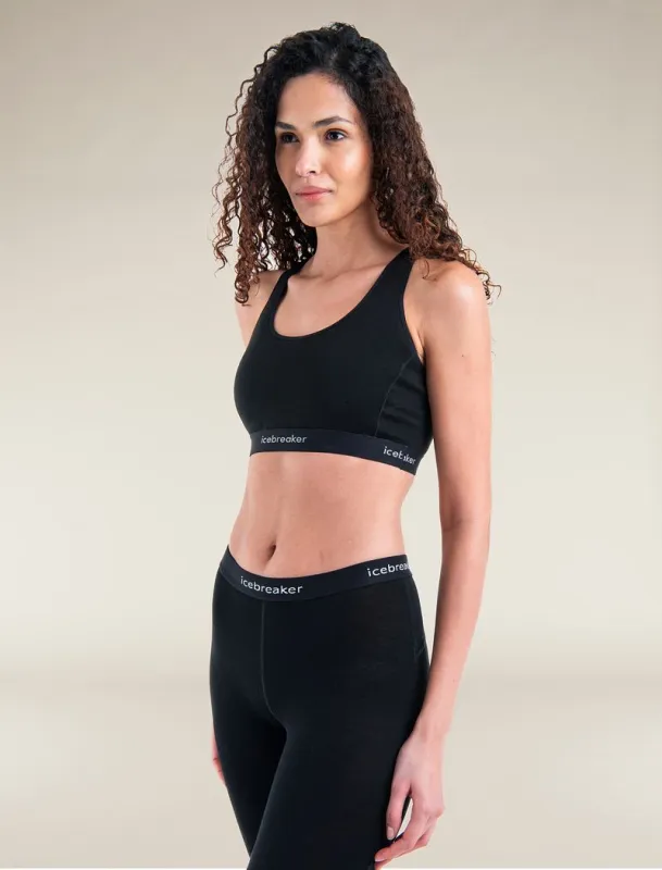 Icebreaker Merino Blend 125 ZoneKnit™ Racerback Bra - Woman - Black - Size XL sold by Icebreaker
