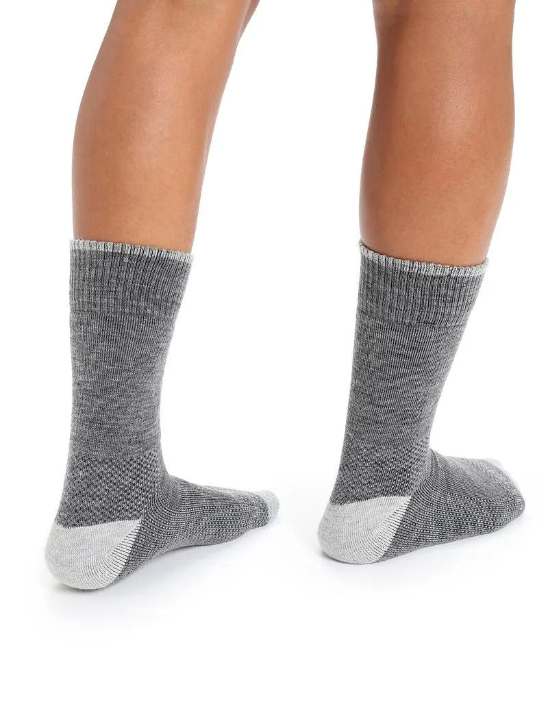 Icebreaker Merino Hike Medium Crew Socks - Woman - Gritstone Heather/blizzard Heather - Size S sold by Icebreaker product image thumbnail 2