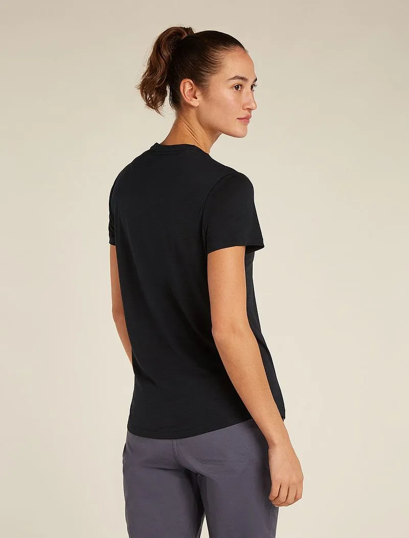 Icebreaker Merino Blend 125 Cool-Lite™ Sphere Short Sleeve T-Shirt Across the Peaks - Woman - Black - Size S sold by Icebreaker product image thumbnail 2