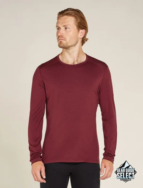 Icebreaker Merino 200 Oasis Long Sleeve Crew Thermal Top - Man - Port - Size M sold by Icebreaker