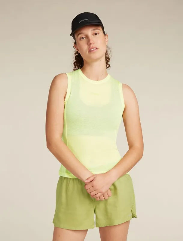 Icebreaker Merino Blend 75 Cool-Lite™ Featherlight™ Tank - Woman - Citrine - Size S sold by Icebreaker
