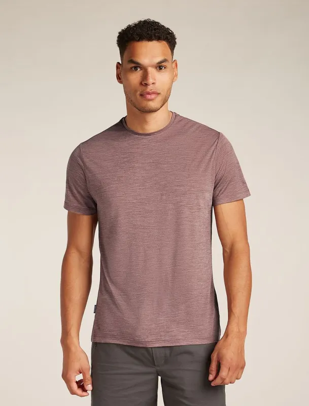 Icebreaker Merino Blend 125 Cool-Lite™ Sphere Short Sleeve T-Shirt - Man - Carob Heather - Size S sold by Icebreaker