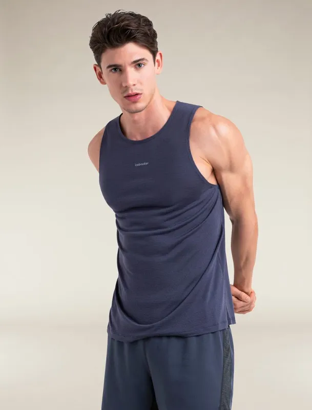 Icebreaker 125 Cool-Lite™ Merino Blend Speed Tank - Man - Graphite - Size XL sold by Icebreaker