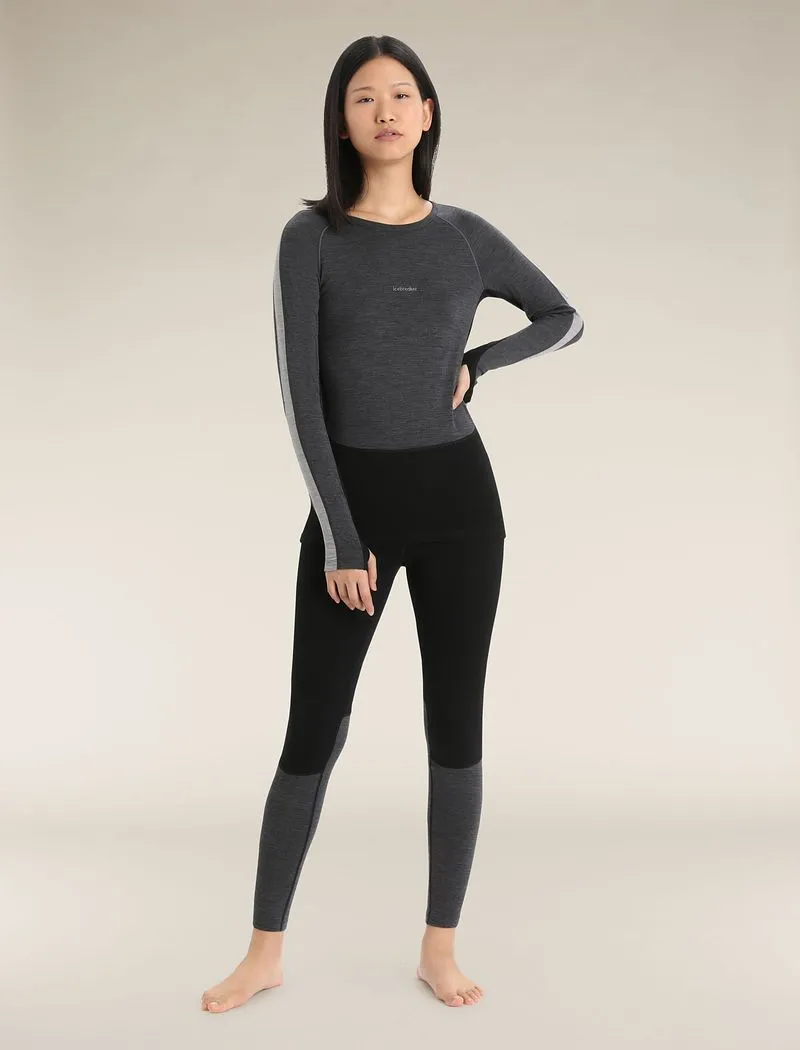 Icebreaker 200 ZoneKnit™ Long Sleeve Crew Thermal Top - Woman - Jet Heather/black - Size L sold by Icebreaker product image thumbnail 3