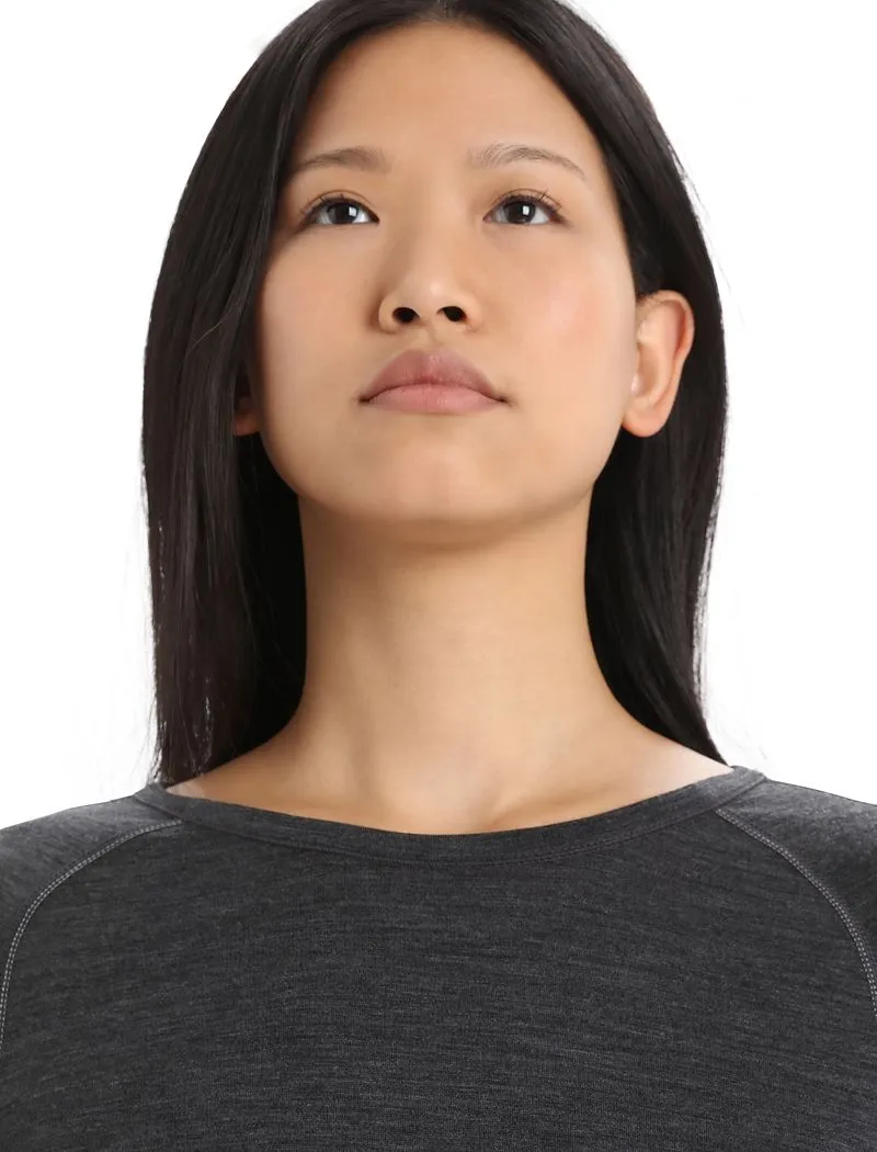 Icebreaker 200 ZoneKnit™ Long Sleeve Crew Thermal Top - Woman - Jet Heather/black - Size L sold by Icebreaker product image thumbnail 4