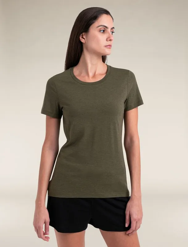 Icebreaker Central Classic Short Sleeve T-Shirt - Woman - Loden - Size M sold by Icebreaker