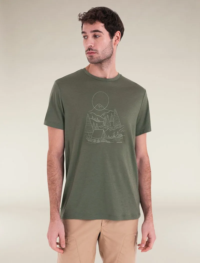 Icebreaker Merino 150 Tech Lite III T-Shirt Sunset Camp - Man - Loden - Size M sold by Icebreaker