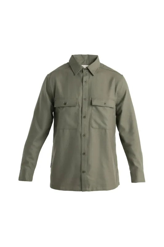 Icebreaker Merino 200 Dawnder Long Sleeve Flannel Shirt - Man - Loden - Size M sold by Icebreaker